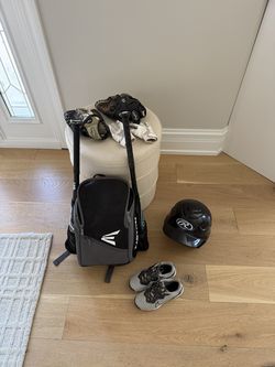TEE BALL SET ( 2 Bats, 2 Gloves, Cleats, Helmet, Baseball Backpack)