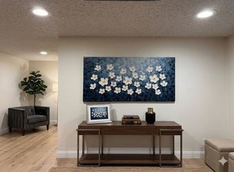 Large Floral Canvas Wall Art