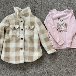 Girls Shirt And Jacket - Size 7