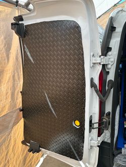 Mobile detail van rear doors diamond plated $1200 includes powder coating
