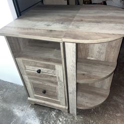 Computer Side Table & Half-Moon Console 