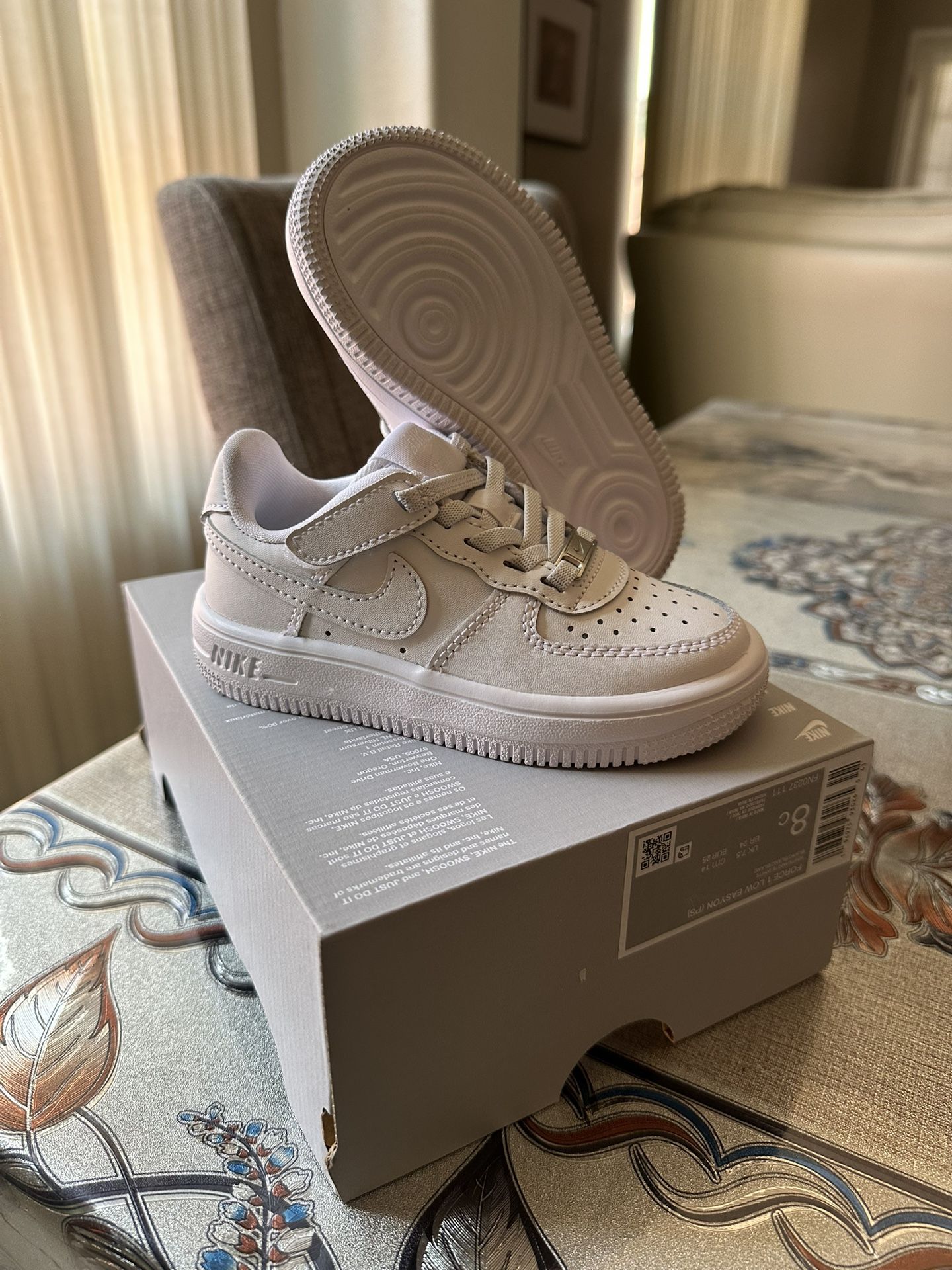 Air Force 1 All White Little Children 8C AF1