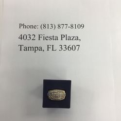 Gold Ring With Diamonds 10k / 7.7 G