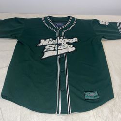Michigan State Spartans Baseball Steve & Barrys Jersey Men Large Sewn Clean 90s