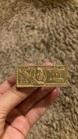 Double finger money ring gold plated