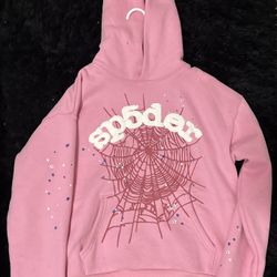 pink spider hoodie mens