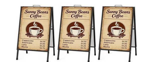3 A Frame Sidewalk Signs. New