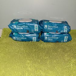 4 Bags 92 Baby Wipes Sensitive Skin