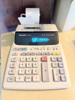Sharp EL – 1801V 12 digit two color, printer calculator