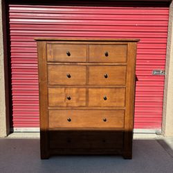 Solid Wood 5-Drawer Dresser w/ Stone Top 