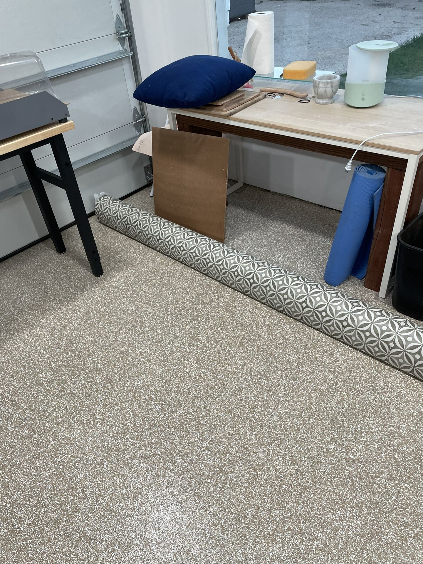 Steele Sage Residential Vinyl Sheet Flooring Roll 12.5 Feet Wide Bathroom Kitchen In