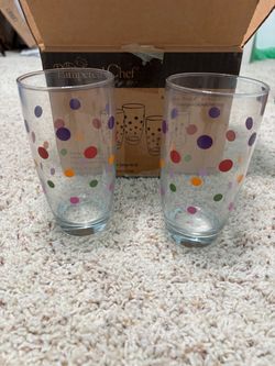 Pampered Chef Dots Beverage Glasses