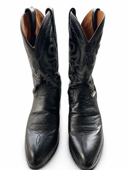 Dan Post Black Leather Cowboy Boots – Men’s 12D