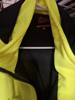 GSS Hi-Vis Safety Zip-Up Hoodie 4XL Reflective Shamrock Foods Work Hoodie