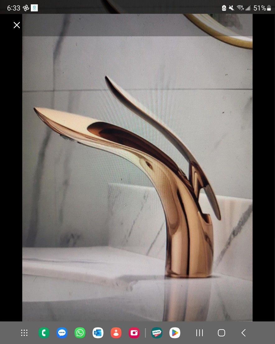 New Rose Gold Bathroom Faucet Pair