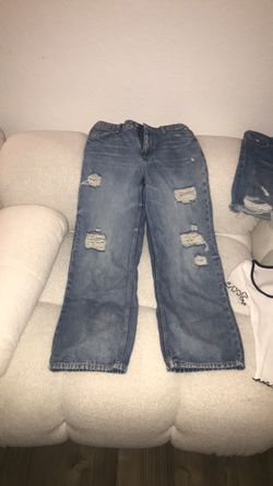 Distressed Light Wash Straight Leg Jeans $10 each