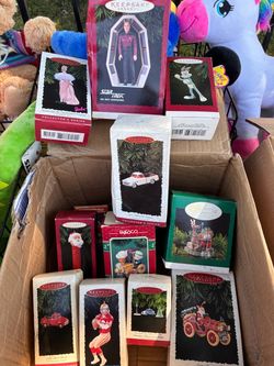 Box of Vintage Hallmark Ornaments