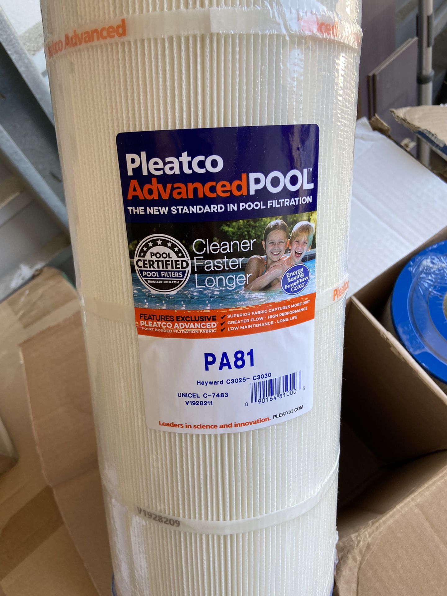 4 Pack Pleatco PA81 Swimming Pool Filters 