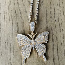 Butterfly Stone Necklace 