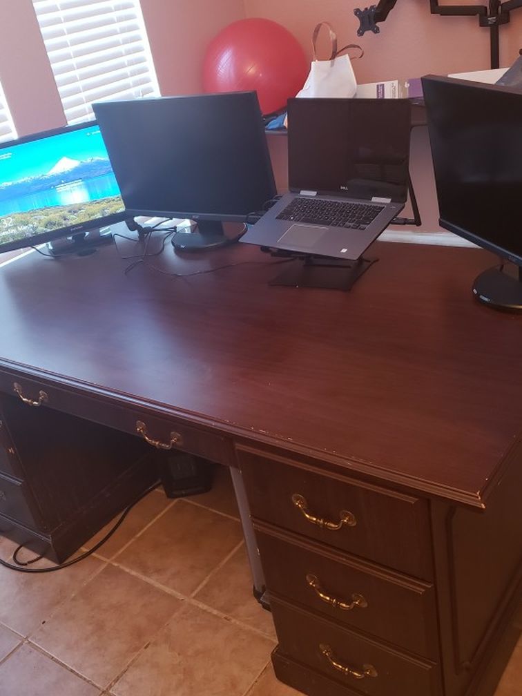 Executive Desk - solid mahogany