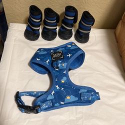Doggy Shoes And Harness XS $15 For Both