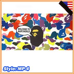 A Bathing ape Bape neon camo razer WGM Large Extended Gaming Mouse