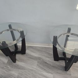 Glass Top Side Tables 