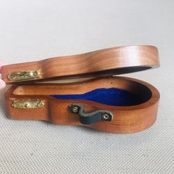 Vintage Wooden Violin Jewelry Box