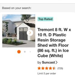 Suncast Tremount 8 X 10  Storage Shed