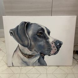 Unique Blue Staffordshire terrier Painting On Canvas 
