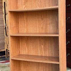 Brown Shelf Bookshelf, with adjustable shelves - 48H x 25W x 9D 