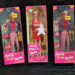 97 Coca Cola Picnic Barbie (2) & 98 Coca Cola Party Barbie 