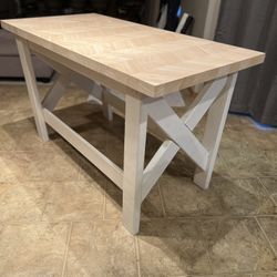 Farmhouse Style Butcher Block Kitchen Island Table