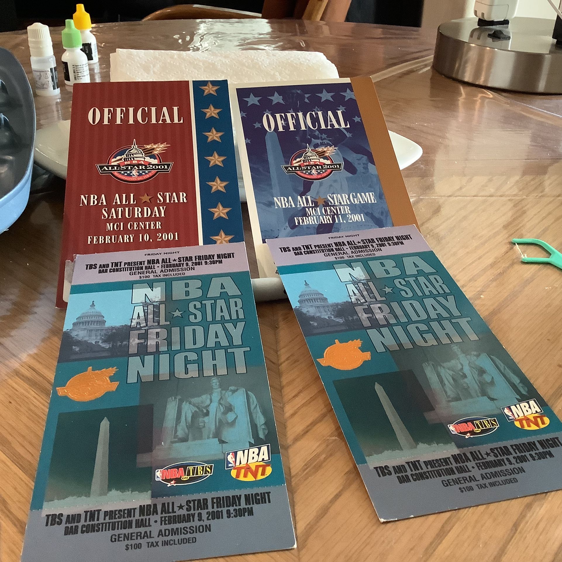 NBA admission Tickets Sign By Players