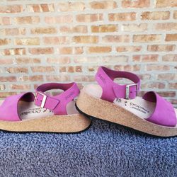 Papillio By Birkenstock Glenda Platform Sandal 36 US Size 5 Boysenberry Color