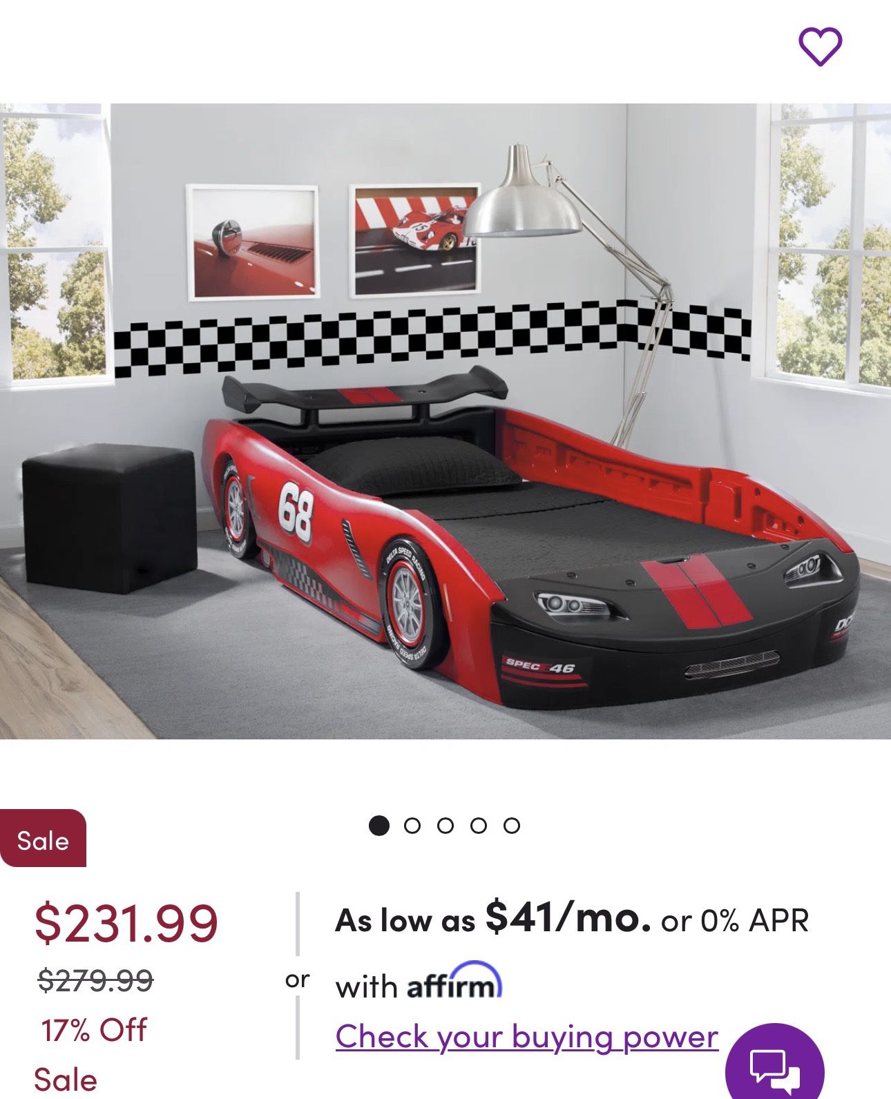 Twin Size Toddler Bed Car Frame Only