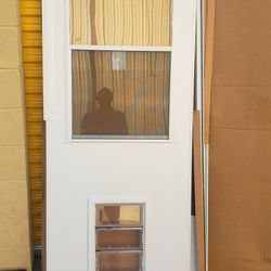 New Storm Door With Pet Door