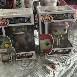 Batman Arkham Asylum Funko Pops Ivy And Croc