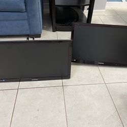 2 Samsung HDTV Monitors 24”