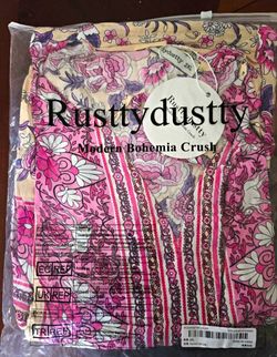 Rusttydustty Boho Floral Dress Size 2XL