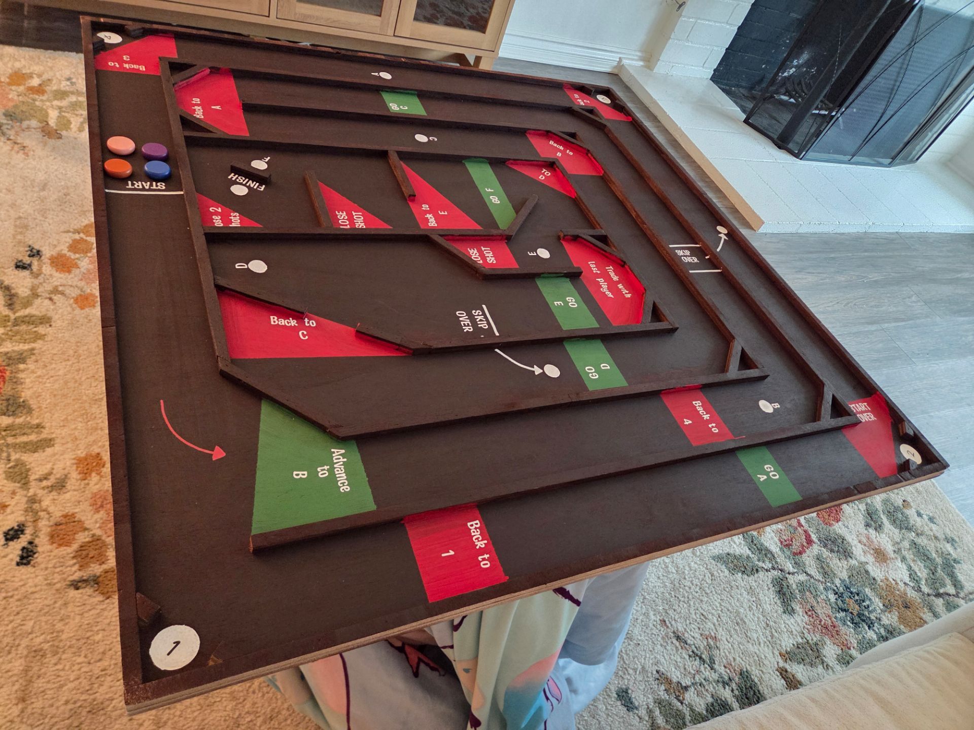 Vintage Carrom Maze Board Game