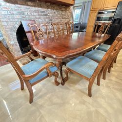Mahogany Chippendale Style Dining Table and Chairs