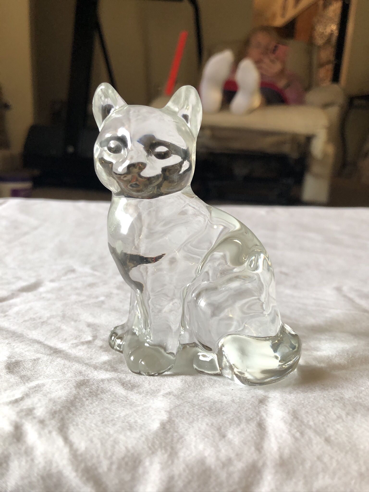 Glass Cat Figurines