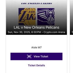 Lakers Vs Pelicans Sec 208 11/30