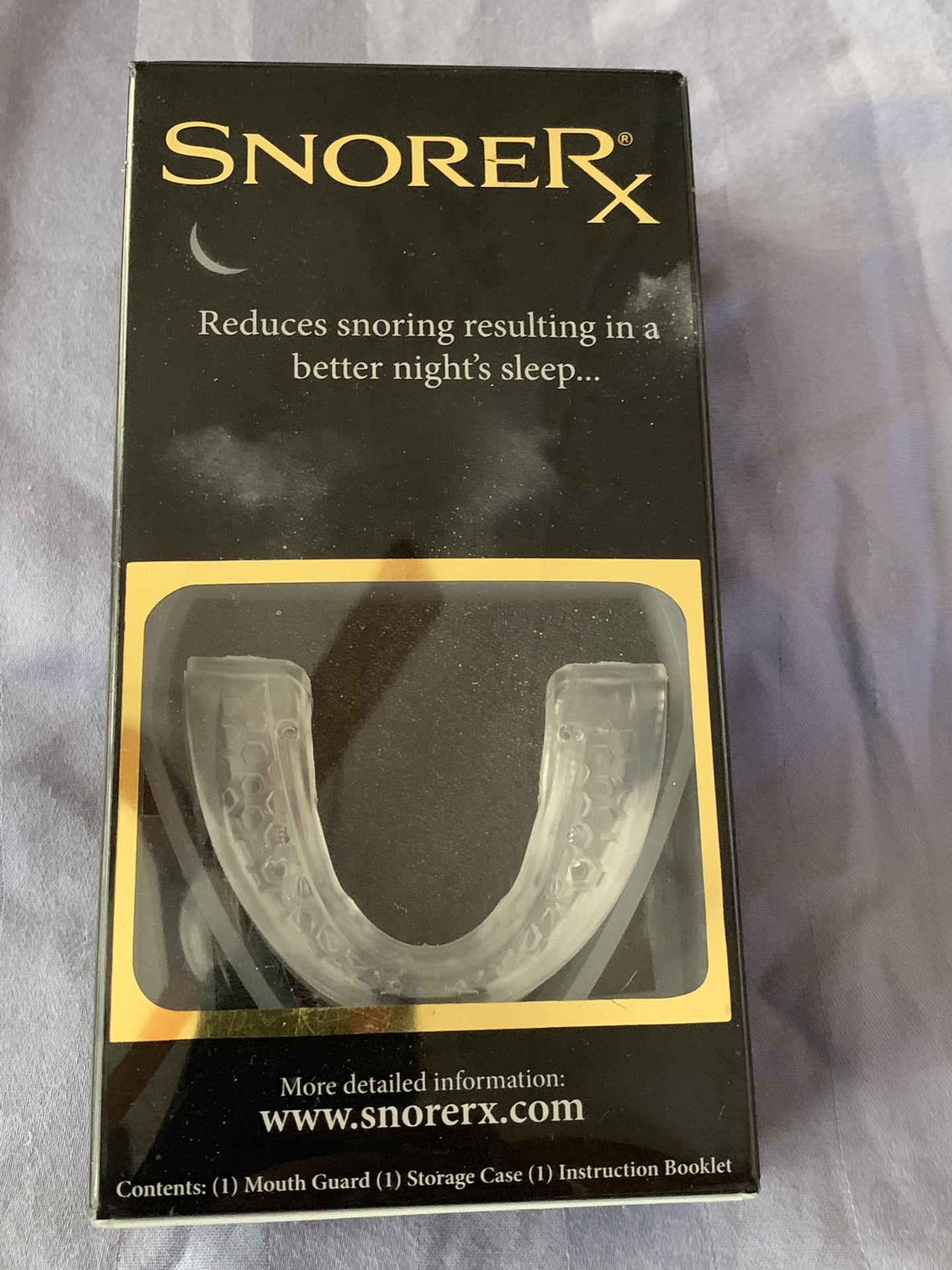 New sealed SnorerX Reduce snoring better nights sleep.
