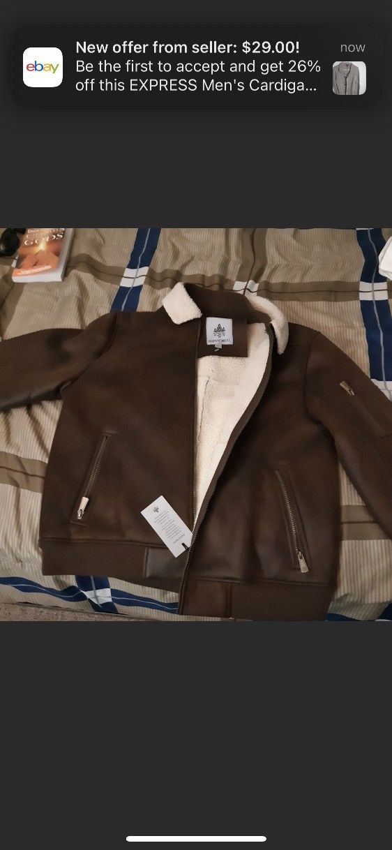Men's Jacket Xl Faux Leather Chamarra