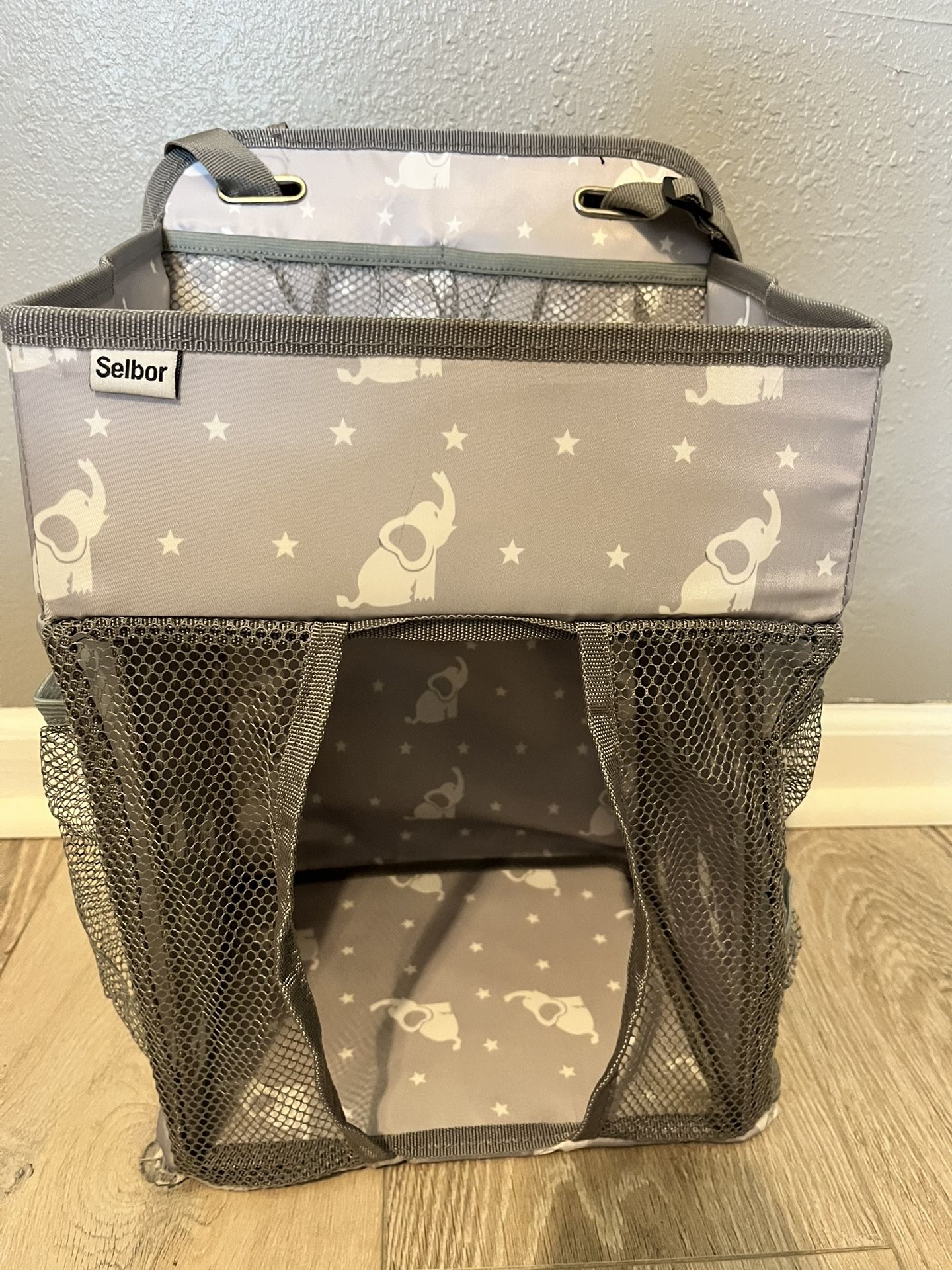 Hanging diaper caddy organizer