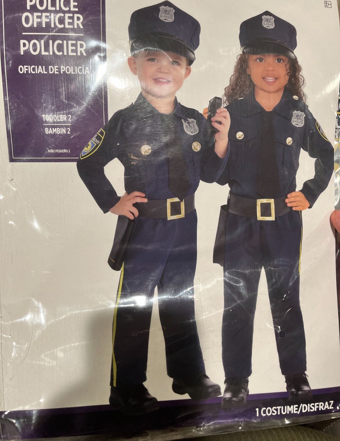 Toddlers Police Costume Size 2t