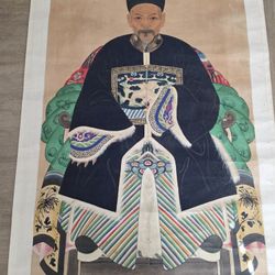 Set of 3 Chinese Ancestor Portrait Scrolls