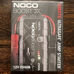 Sealed NOCO 2500A Jump Starter/Power Pack Combo W